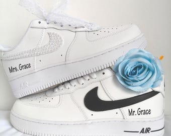 Personalized Pearl Sneakers for Brides & Grooms,wedding shoes couple,Bridesmaid Groomsman Gifts,Prom Wedding Pearl Footwear,pearl sneakers