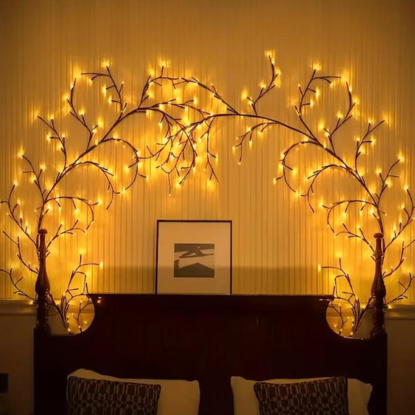 Willow Vine LED Wall Light: DIY Tree Branch Decor