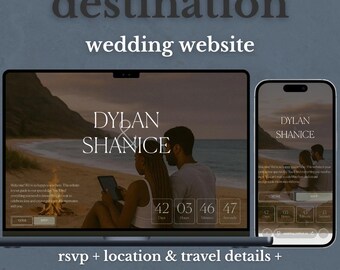 Destination Wedding Website Template | Digital Invite & RSVP