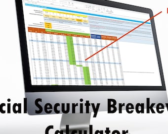 Excel Retirement Savings & Social Security Breakeven Calculator