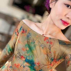 Áo Dài  Long Dress Vietnamese Traditional Dress ( Included pants)