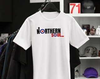 Northern Soul 'Keep The Faith' – T-Shirt Donna In Cotone 100%, Stampa Resistente, Rosa, Taglia 44