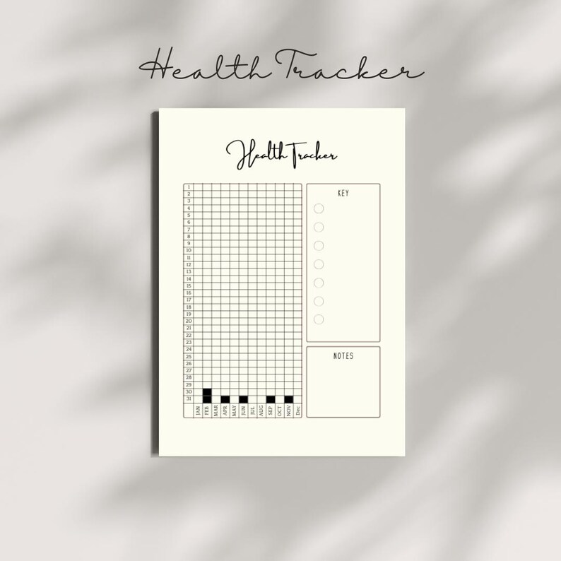 Year in Pixels PRINTABLE Journal Page | Planner Page | Daily Tracker ...