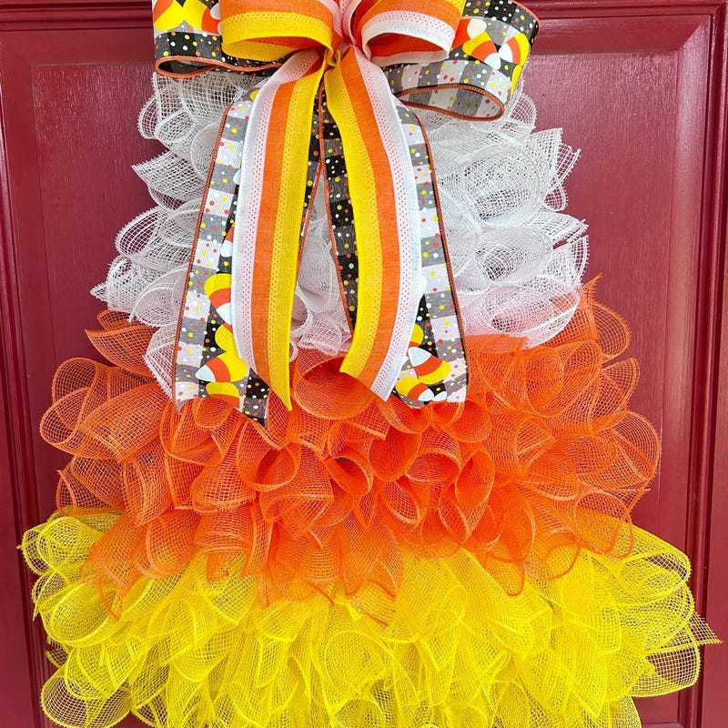 Candy Corn Wreath - Etsy