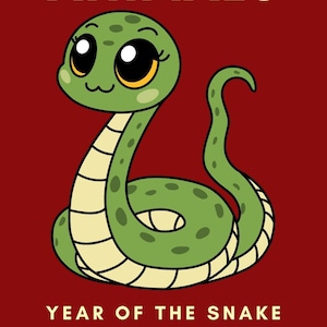 Printable Chinese New Year Cards for Kids – Digital Download for Lunar New Year Reflection (Set of 12 including Year of Snake)