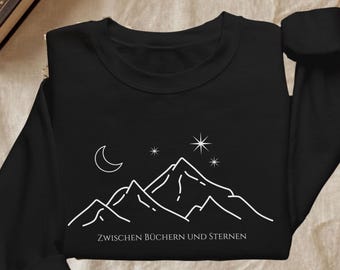 Romantic Fantasy Sweater, Gift for Book Lovers, Bookworm Sweater, Fantasy Reader Gift, Between Books and Stars, Bookworm, Autumn