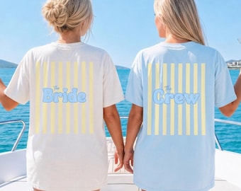 JGA Shirt, Junggesellinnenabschied Shirts, JGA Shirts, butterlemon, blau, gelb,  Bride T-Shirt, Team, Braut Shirt, JGA Frauen, Gruppen Shirt