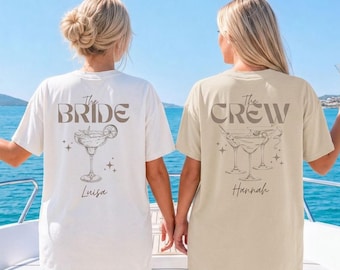 JGA T Shirt, Junggesellinnenabschied Shirts, personalisiert, Braut Shirt mit Name, Team T Shirt, Braut Shirt, JGA Frauen, Gruppen T Shirt