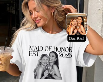 Personalized Maid of Honor Shirt with Photo | Ask Your Maid of Honor | Maid of Honor Shirt | Gift for Maid of Honor | Bachelorette Party Shirt | Maid of Honor T-Shirt