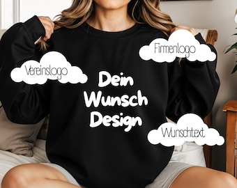 Custom printed sweaters, your own logo, design, text, photo, personalized sweater design, company logo, club logo, unisex sweaters