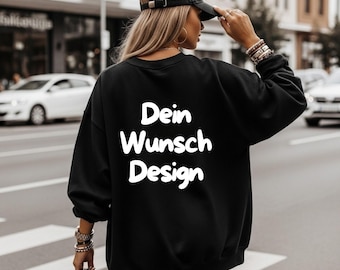 Personalized sweater, custom-printed sweater, your own logo, text, photo, company logo, club logo, photo sweater, unisex sweater