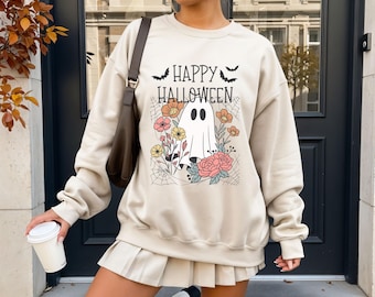 Autumn sweater, Halloween, women's autumn fashion, cozy autumn pullover, brown, autumnal sweatshirt, oversized, gift idea, spooky