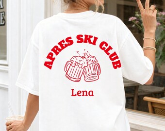 Après-ski shirt, ski holiday shirt, après-ski T-shirt, beer shirt, personalized shirt, ski party shirt, winter holiday shirt, group, men