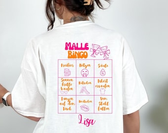Malle Shirt, Malle Bingo, Backprint, Gruppenshirt, Malle Shirts, Malle TShirts, personalisiert, Mallorca Shirts, Sekt Shirt, Sauf T Shirt 25