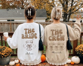 Bride's jumper, leopard print, personalized hen party sweater with name, engagement party, bachelorette party, bride-to-be, pullover, sweatshirt, leopard