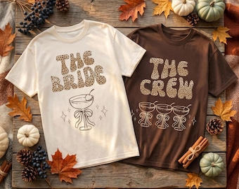 Hen Party Shirt Team Bride, Hen Party Shirts Bride Crew, Leopard Print, Group Wedding Shirt, Bride Shirt, White, Brown, Party