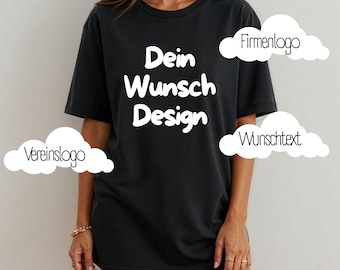 Logo Shirt, Personalisiertes Shirt eigenes Logo / Wunschtext, Firmenlogo, Eigenes Design, Vereinslogo, T shirt bedrucken, Foto Shirt unisex
