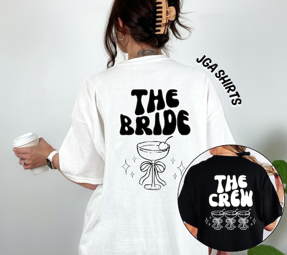 JGA Shirt, Junggesellinnenabschied Shirts, JGA Gruppenshirts, Backprint, Team, Braut Shirt mit Name, JGA Frauen, Gruppen T Shirt, Hochzeit