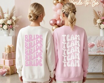 Bride sweater, hen party sweater, team bride sweater, crew sweater, hen party, wedding, gift, bridesmaid, hen party women, group, engagement