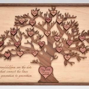 Rectangle Family Tree Sign Laser File