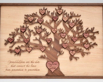 Rectangle Family Tree Sign Laser File