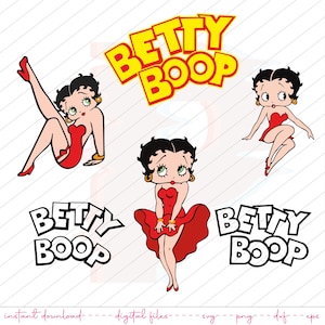Betty boop svg, betty svg, archivo de corte de betty boop, betty boop cricut, betty boot easy cut, betty boop kiss, poder femenino, poder femenino, silueta