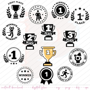 Trophy Svg, First Place Svg, First Position Svg, Winner Svg, Champion ...