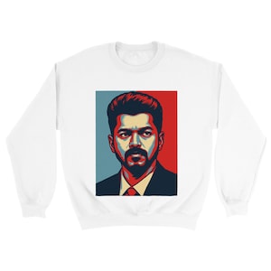 Thailapathy Vijay Sweatshirt, tamilisches Sweatshirt, tamilischer Film, tamilisches Kino, tamilische Geschenkidee, einzigartige tamilische Geschenkidee, indisch