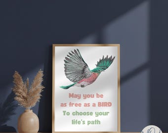 Kingfisher Nursery Print | Woodland Animal Wall Art | Bird Theme Baby Shower Gift | Boy Room Decor Blue | Gouache Painting