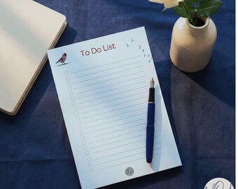 Bird Lover Printable To Do List | Daily Checklist & Planner | Hand Drawn Watercolor Bird Art | Minimalist Desk Pad Organization PDF