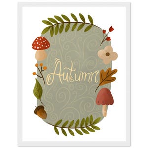 Cartel de arte de otoño 'Otoño' | Marco elegante | Decoración de pared para cada habitación.