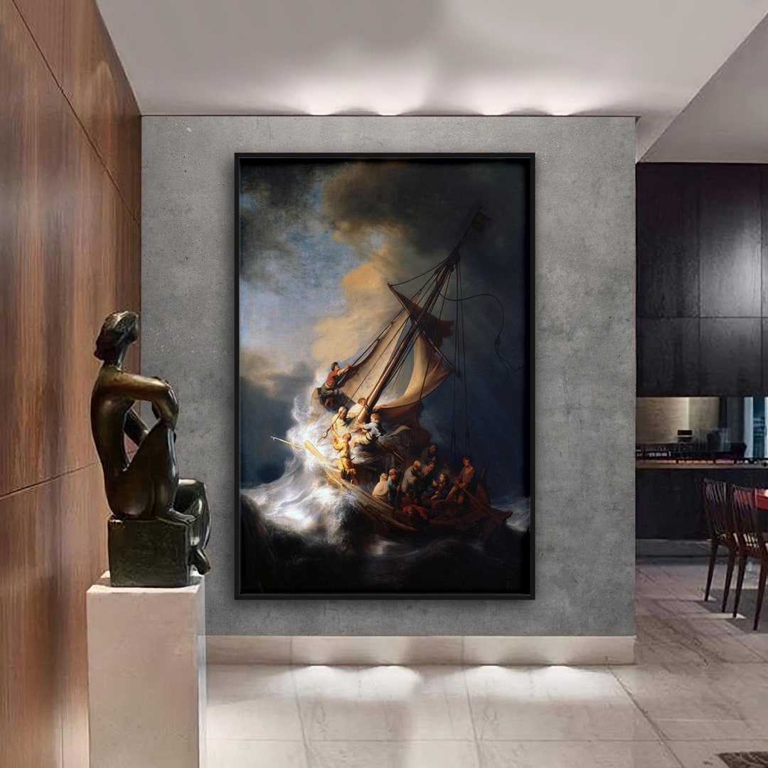 The Storm on the Sea of Galilee Canvas Wall Art, Rembrandt the Storm on ...