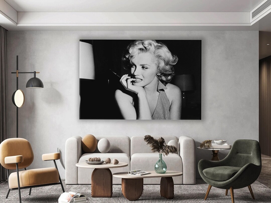 Marilyn Black and White Wall Decor, Marilyn Monroe Canvas Wall Art ...