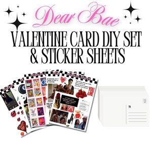 Dear Bae: een set met valentijnskaarten en stickers uit de jaren 90 en begin 2000