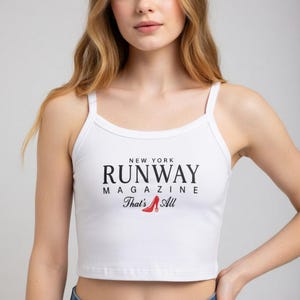 That's All The Devil Wears Prada Embroidered Tank Top, Miranda Priestly Embroidery Tank Top, Fashion Movie Gift, Runway Magazine Apparel