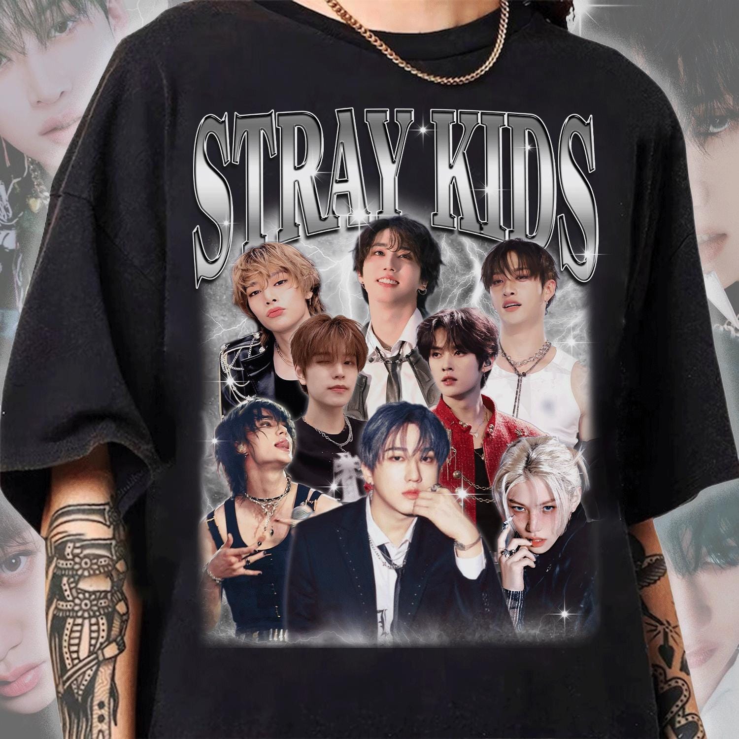 Stray Kids ヒョンジン 着用 SAINT MXXXXXX Tシャツ Stray Kids ヒョンジン 着用 SAINT MXXXXXX Tシャツ