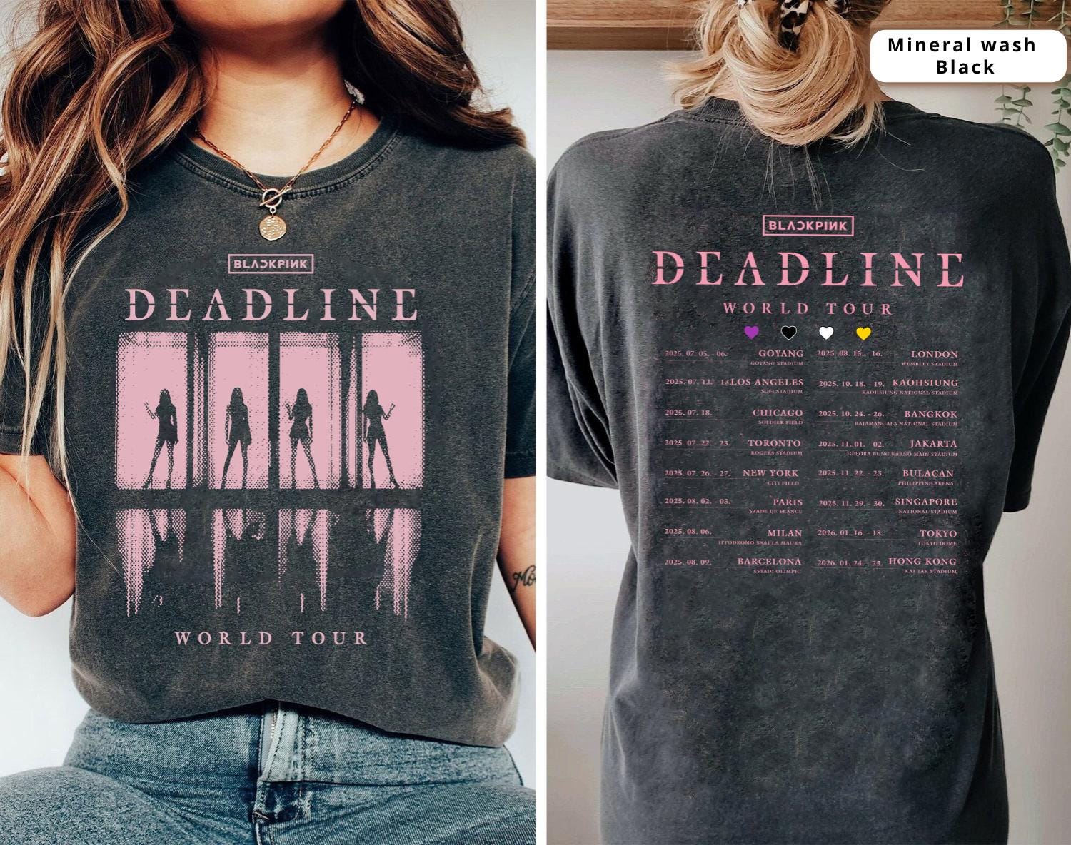 Comfort Colors® BlackPink Shirt, Born Pink shirt, Kpop Fan Tee, Kpop Merch Shirt, Blackpink World Tour tee,Concert Outfit Shirt PSD219.200.B