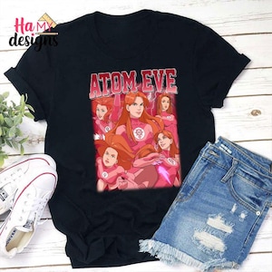 Atom Eve Invincible Bootleg Shirt, Superhero Graphic Tee, Cartoon Character Apparel, Invincible Fan Gift, Retro Bootleg Style Shirt PSD145