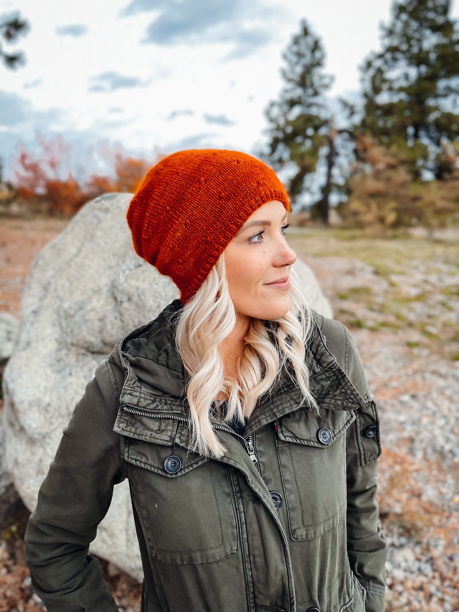 グランジ Y2K スターモチーフ 多色編み込みニット帽 Jiljil ニット帽 グランジ Y2K スターモチーフ 多色編み込みニット帽