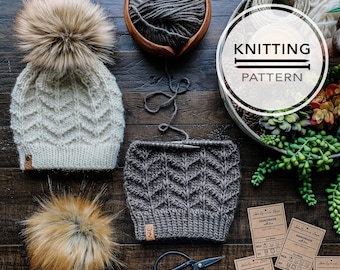 The Bexley Beanie Knitting Pattern | Instant PDF Digital Download Knit Knits Knitted Winter Hat Light Bulky Hand Dyed Yarn Cap