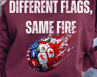World Cup 2026 Soccer Art PNG, USA Mexico Canada Flag Ball Design, Football Wall Art Print, Sports Poster, Soccer Decor
