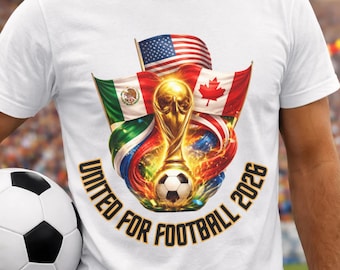 World Cup 2026 PNG, USA Mexico Canada Soccer Trophy, United for Football design