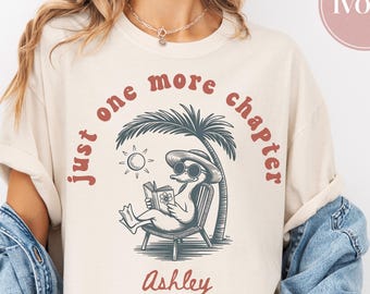 Personalized Comfort Colors Shirt, Vintage Reading Tee, Book Lover Gift, Custom Name Reader Shirt, Cozy Reading Shirt