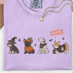 Faux Patchwork Halloween Dog Shirt, Cute Halloween Dogs Tee, Spooky Dog Lover Shirt, Funny Fall Dog Gift, Pet Lover Tee