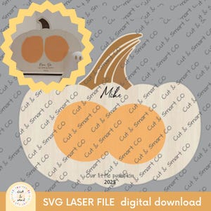 Pumpkin Butt Baby Print Sign SVG Funny Fall Keepsake for Baby First Halloween Our Little Pumpkin Wooden Board Laser Cut File for Glowforge