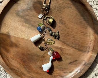 Cottagecore Charm Chain | E-Reader, Kindle, Bag Accessory | Tiktok Bookish Gift