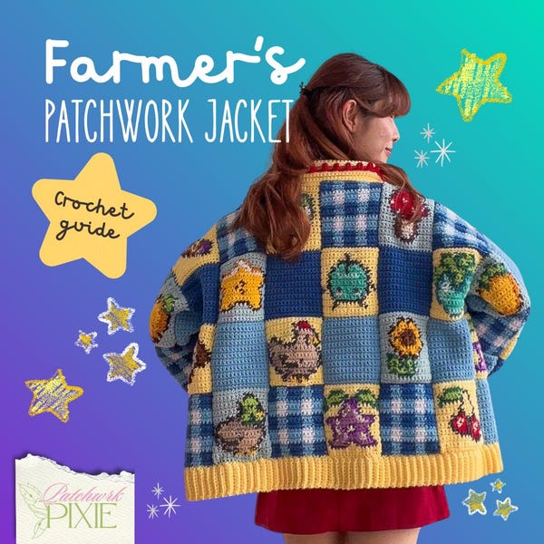 Veste Farmer's Patchwork [GUIDE AU CROCHET PDF]