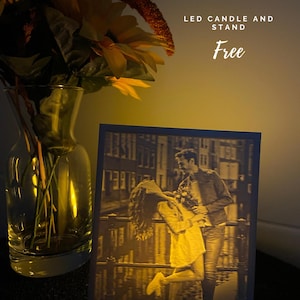 With candle and stand gifts, Personalized 3D Photo Prints Photo Gift Lover Decor Design Person