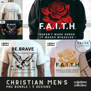 Christian Men's PNG Bundle, Religious Png Files, Jesus PNG Designs, Christianity Shirt Graphics, Faith-Based PNG Download Pack