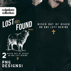 Christian Mens Faith-Based Sublimation Design PNG – Lost But Found, Man of God Gift & Serve Jesus Digital Download